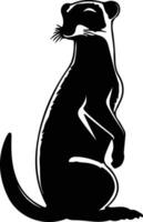 meerkat black silhouette vector