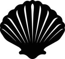 mollusk black silhouette vector