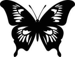 morpho butterfly black silhouette vector