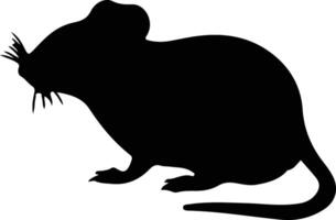 mouse black silhouette vector