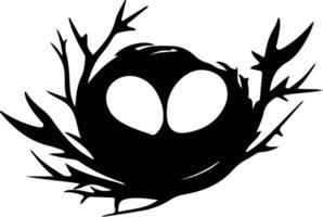 nest black silhouette vector