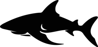 nurse shark black silhouette vector