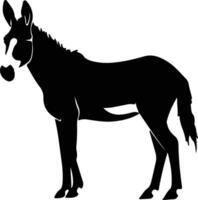 onager black silhouette vector