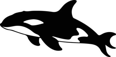 orca black silhouette vector