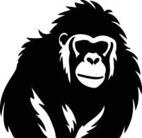 orangutan black silhouette vector