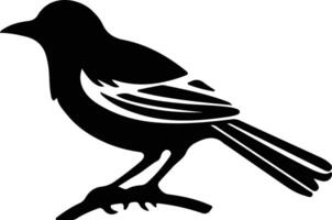 oriole black silhouette vector