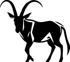 oryx black silhouette vector