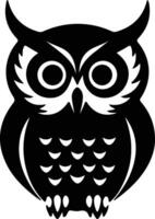 owl black silhouette vector