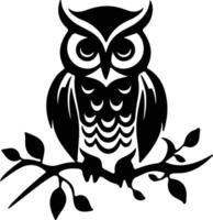 owl black silhouette vector