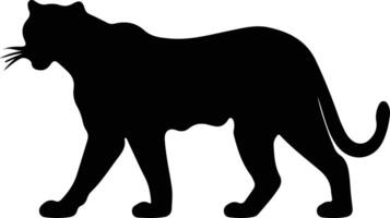 panther black silhouette vector