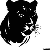 panther black silhouette vector