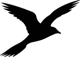 petrel black silhouette vector