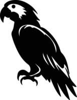 parrot black silhouette vector