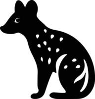 quoll black silhouette vector