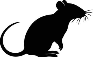 rat  black silhouette vector