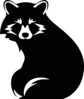 red panda  black silhouette vector