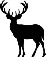 Reindeer  black silhouette vector