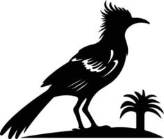 roadrunner black silhouette vector