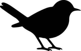 robin black silhouette vector