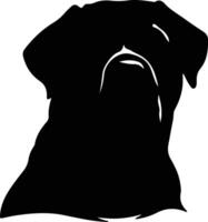 Rottweiler negro silueta vector