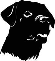 Rottweiler negro silueta vector