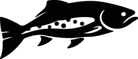 salmon black silhouette vector