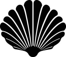 scallop  black silhouette vector