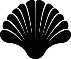 scallop  black silhouette vector