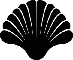 scallop  black silhouette vector