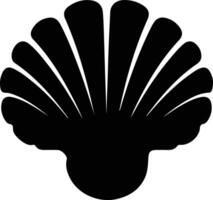 scallop  black silhouette vector