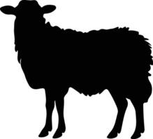 sheep black silhouette vector