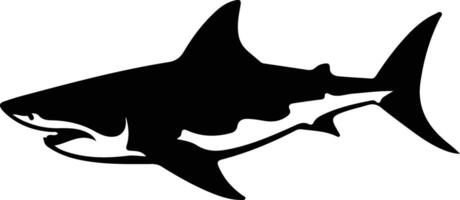 tiburón negro silueta vector