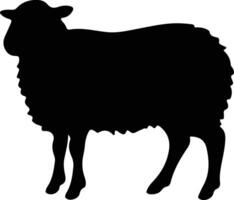 sheep  black silhouette vector