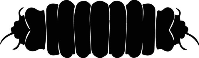 silkworm black silhouette vector