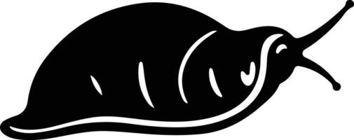 slug  black silhouette vector