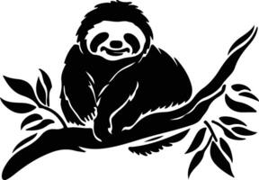 sloth  black silhouette vector