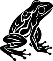 treefrog  black silhouette vector