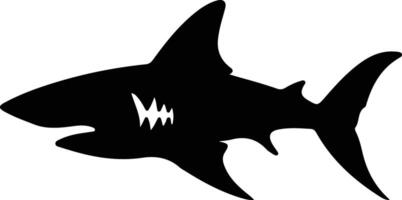 Port Jackson shark  black silhouette vector