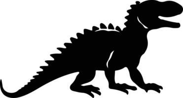 cuesitosaurio negro silueta vector