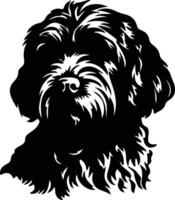 Portuguese water dog  black silhouette vector