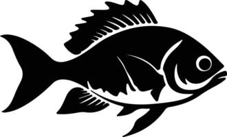 piranha  black silhouette vector