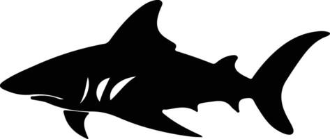 Port Jackson shark  black silhouette vector