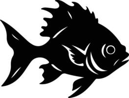 piranha  black silhouette vector