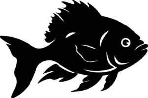 piranha  black silhouette vector