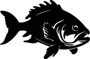 piranha  black silhouette vector