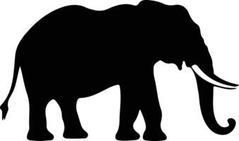 platybelodon  black silhouette vector