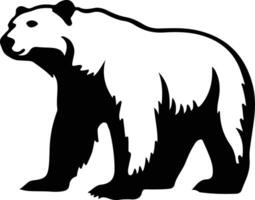 polar oso negro silueta vector