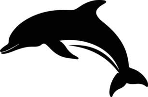 porpoise black silhouette vector