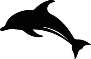 porpoise  black silhouette vector