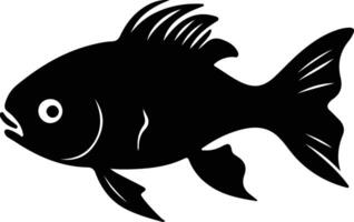 pupfish  black silhouette vector